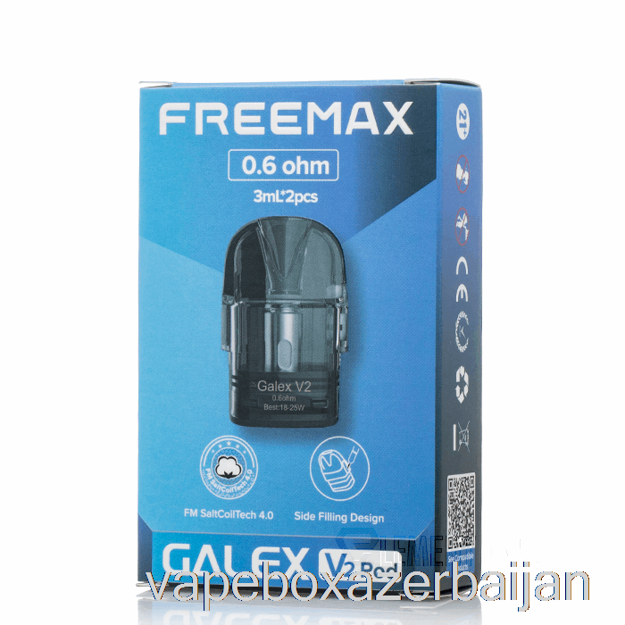 E-Juice Vape Freemax Galex V2 Replacement Pods 0.6ohm Galex V2 Pods